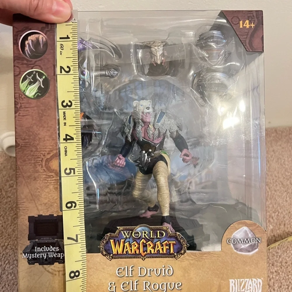 McFarlane Toys World of‎ Warcraft Night Elf:Druid Rogue Action Figure Rare Games